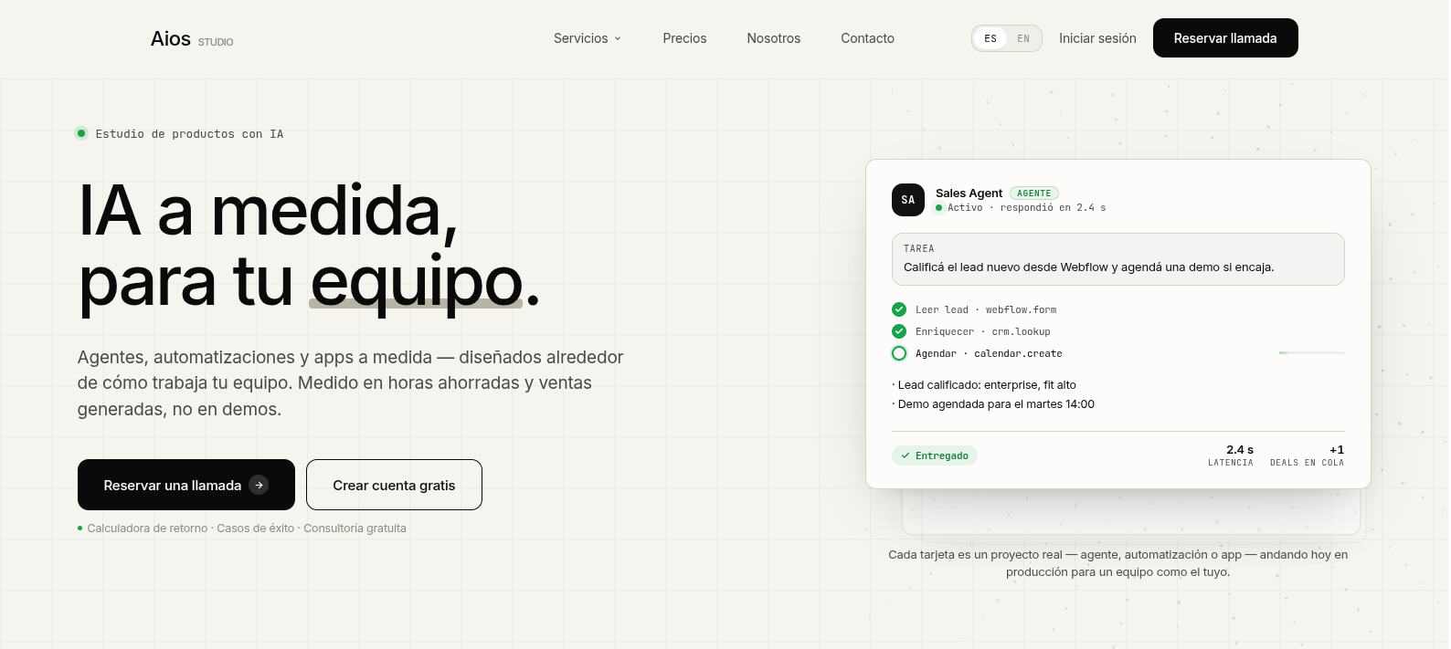 Aios Studio Corporate Page